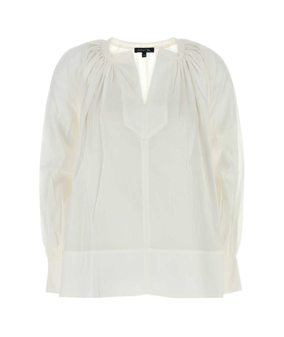 SOEUR Белая хлопковая рубашка, фото 1
