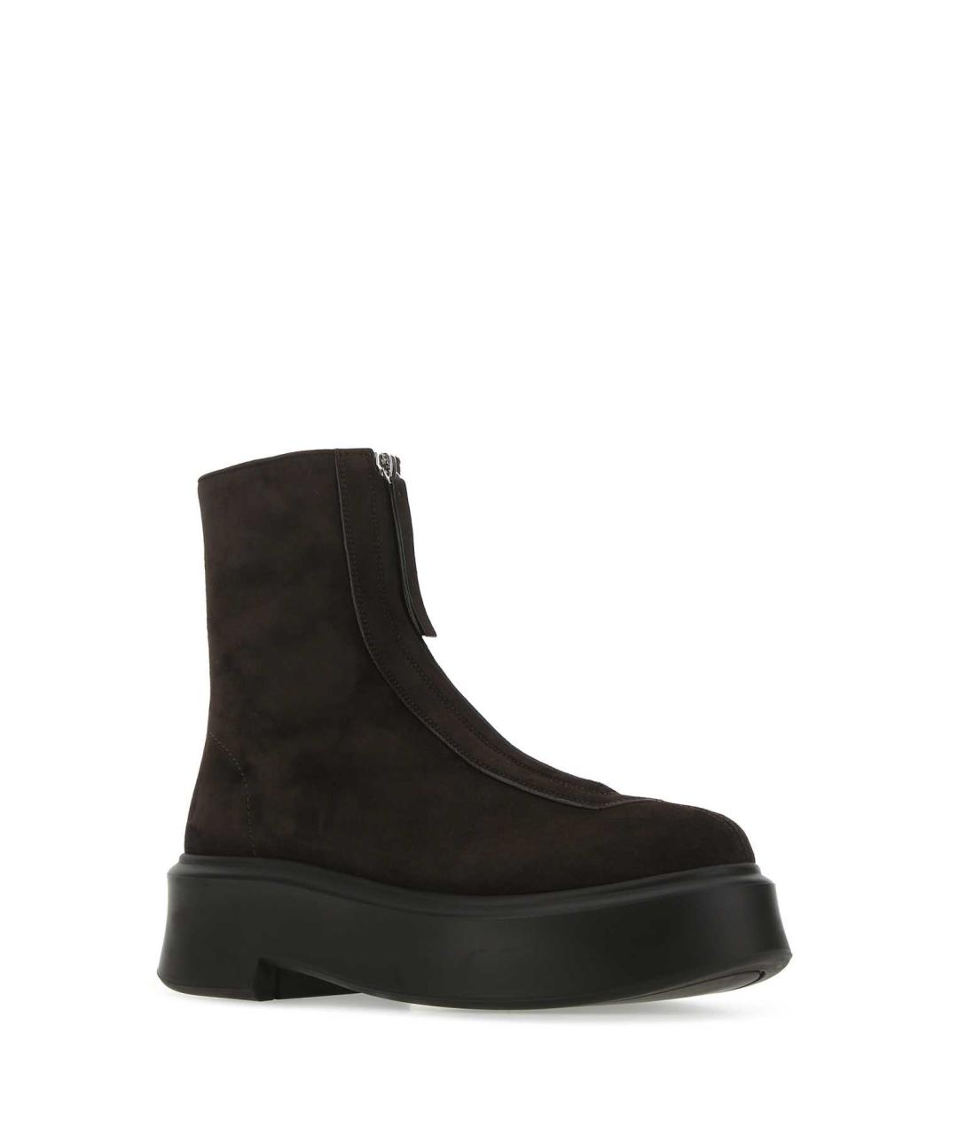 THE ROW Коричневые замшевые ботинки, фото 2