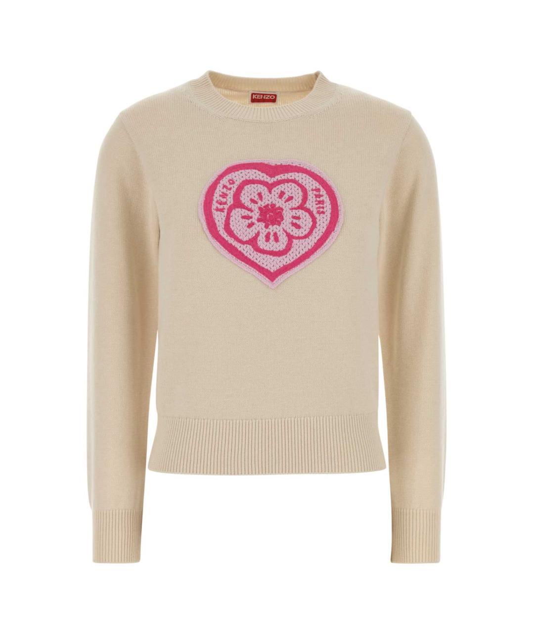 KENZO Бежевый хлопковый джемпер / свитер, фото 1