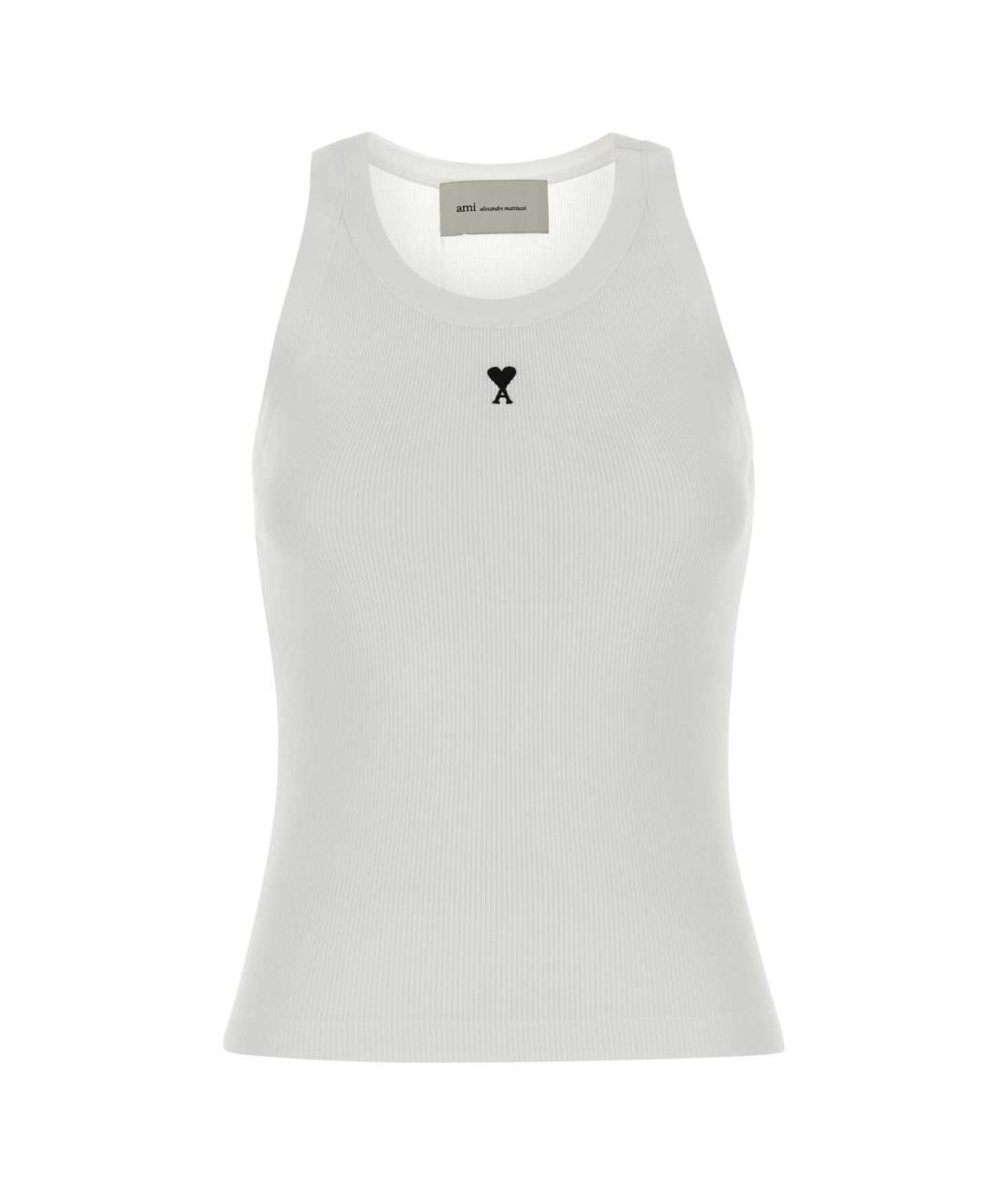 Ami Paris Белая хлопковая майка, фото 1