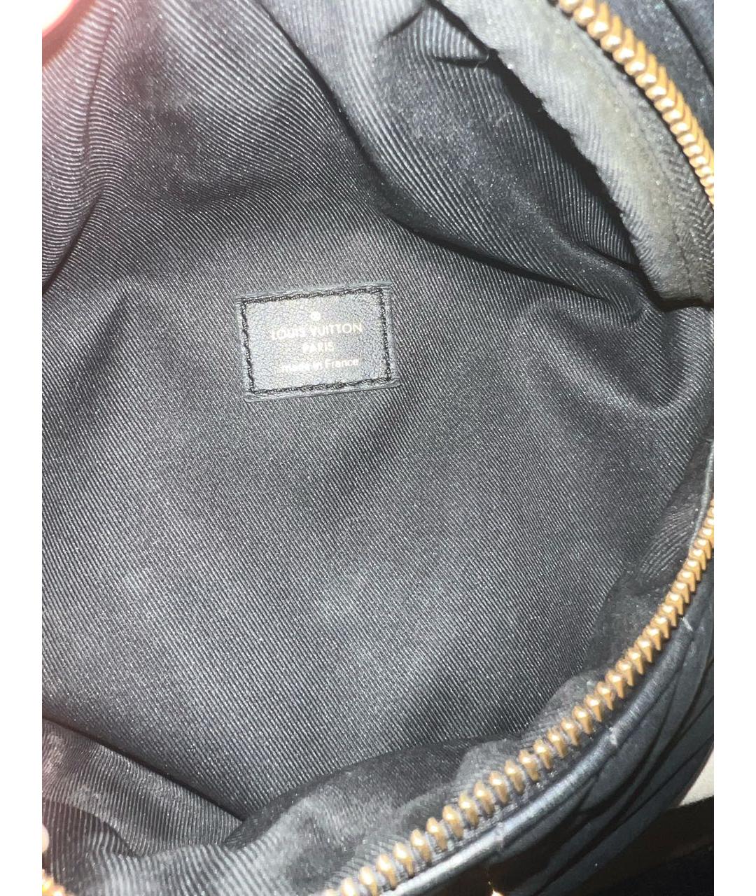 LOUIS VUITTON Черная кожаная поясная сумка, фото 4