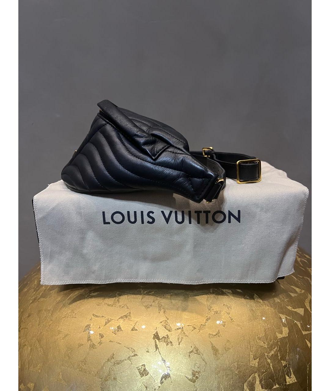LOUIS VUITTON Черная кожаная поясная сумка, фото 2