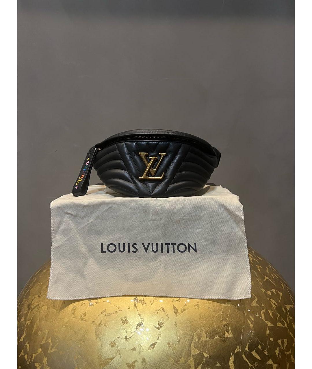 LOUIS VUITTON Черная кожаная поясная сумка, фото 6