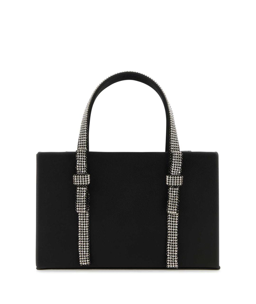 KARA Черная кожаная сумка с короткими ручками, фото 1