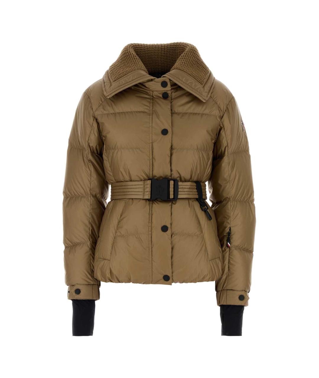 MONCLER GRENOBLE Бежевый полиэстеровый пуховик, фото 1