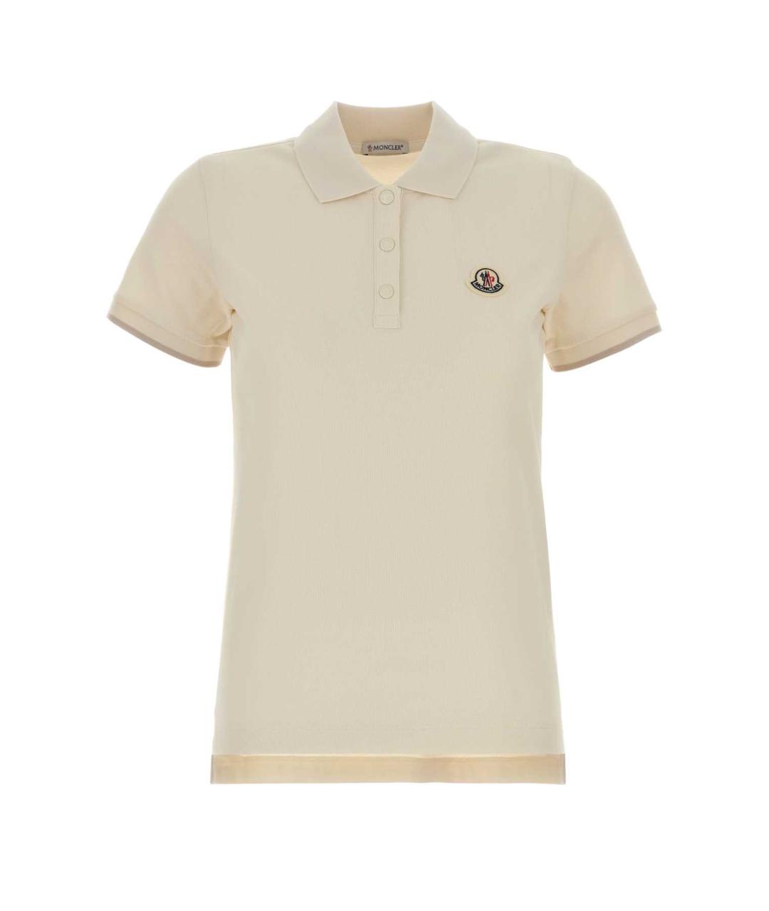 MONCLER Бежевая хлопковая футболка, фото 1