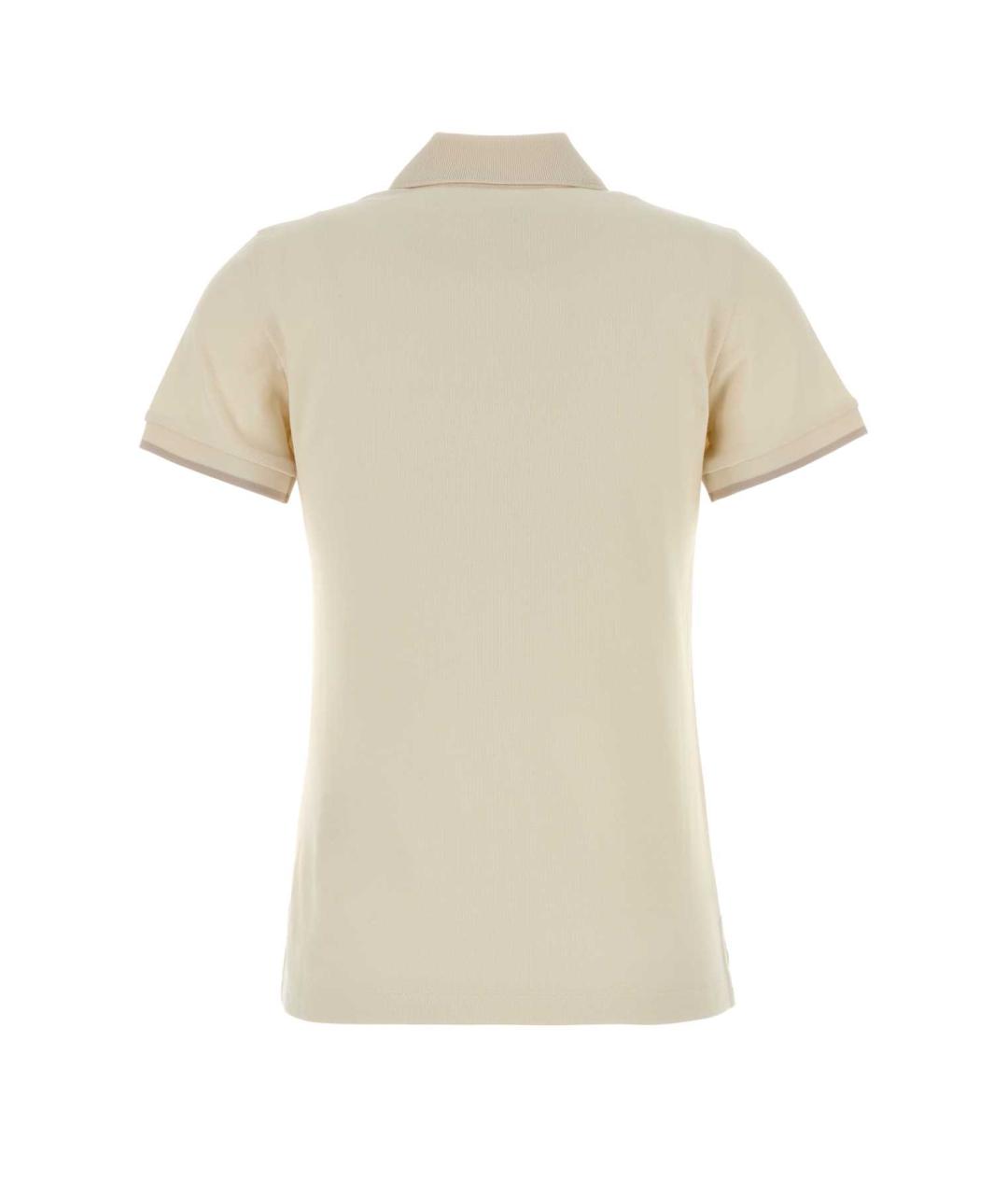 MONCLER Бежевая хлопковая футболка, фото 2