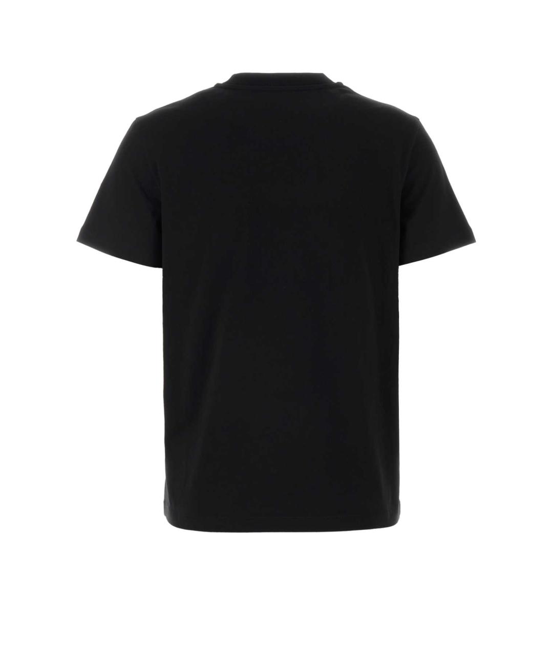 MONCLER Черная хлопковая футболка, фото 2