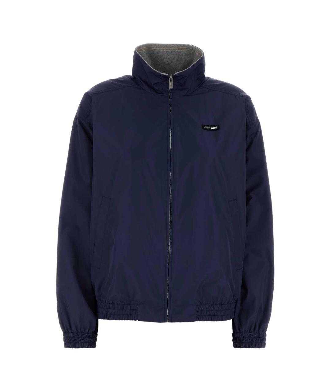 MIU MIU Синяя полиэстеровая куртка, фото 1