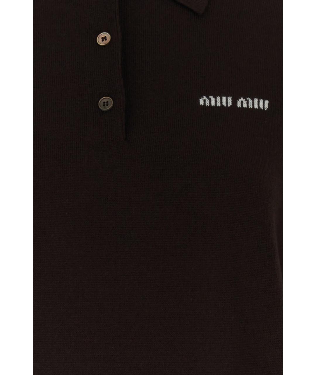 MIU MIU Коричневый шерстяной джемпер / свитер, фото 3