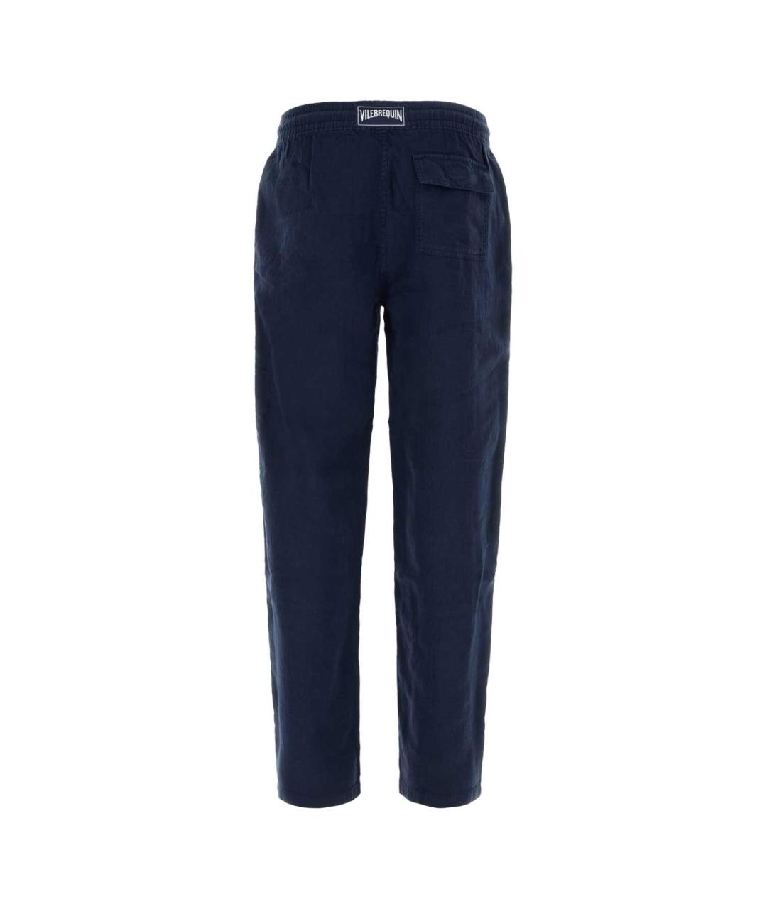 VILEBREQUIN Синие льняные повседневные брюки, фото 2