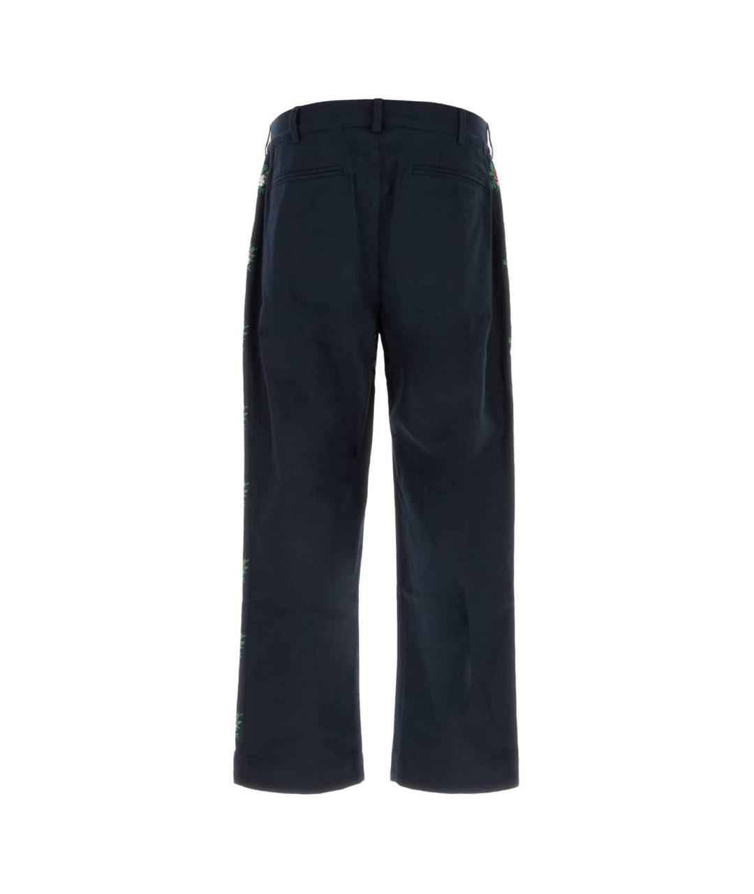 BAZISZT Темно-синие хлопковые повседневные брюки, фото 2