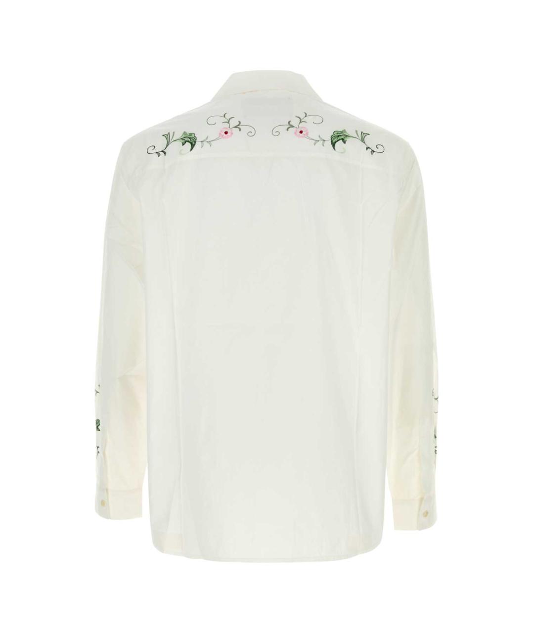 BAZISZT Белая хлопковая кэжуал рубашка, фото 2