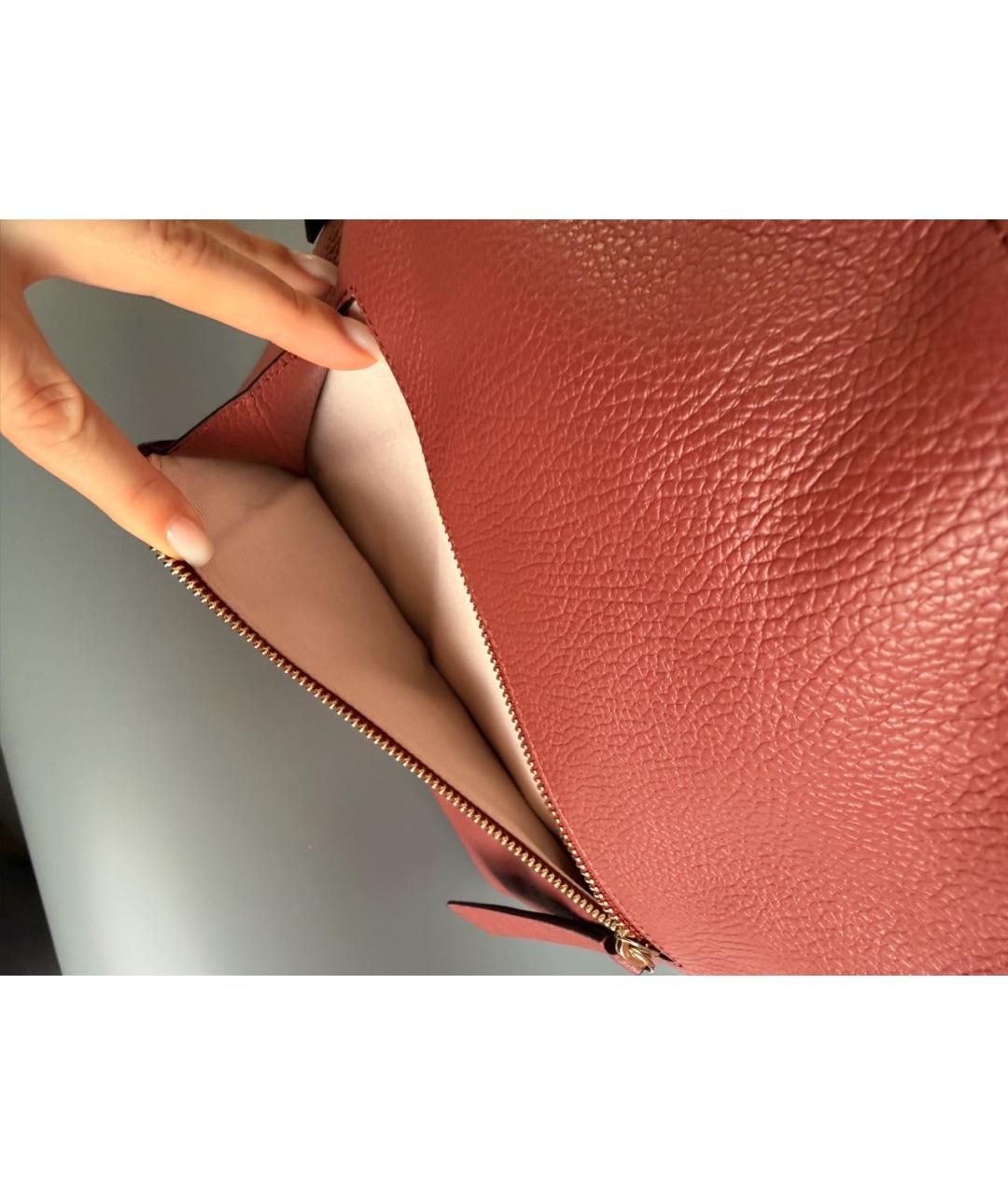 COCCINELLE Бордовый кожаный рюкзак, фото 5