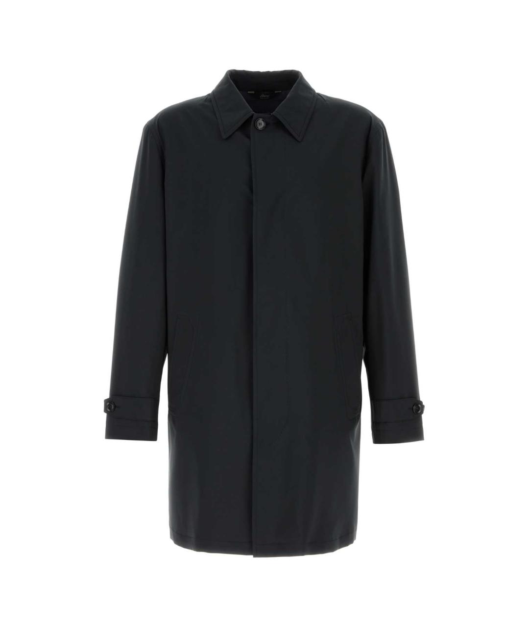 BRIONI Черный полиэстеровый тренч / плащ, фото 1