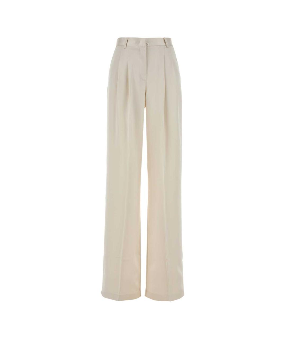 THE ANDAMANE Бежевые полиэстеровые прямые брюки, фото 1