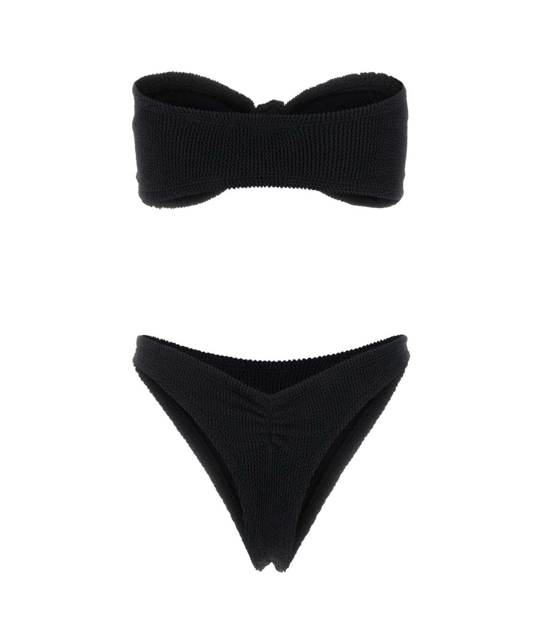 HUNZA G Черный полиамидовый купальник, фото 2