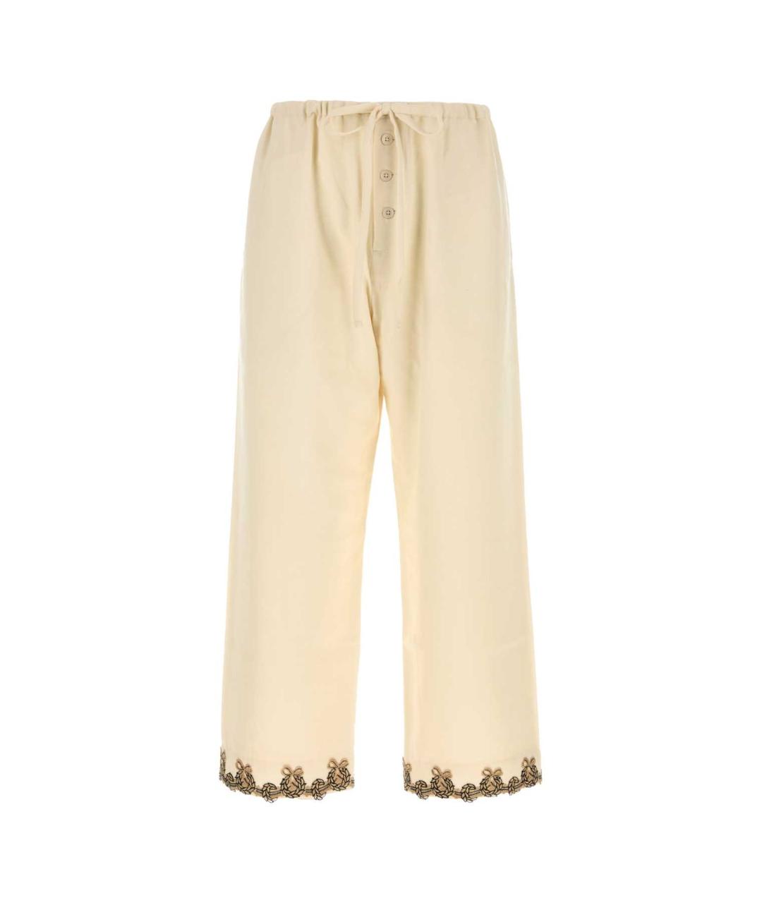 BODE Бежевые шерстяные повседневные брюки, фото 1