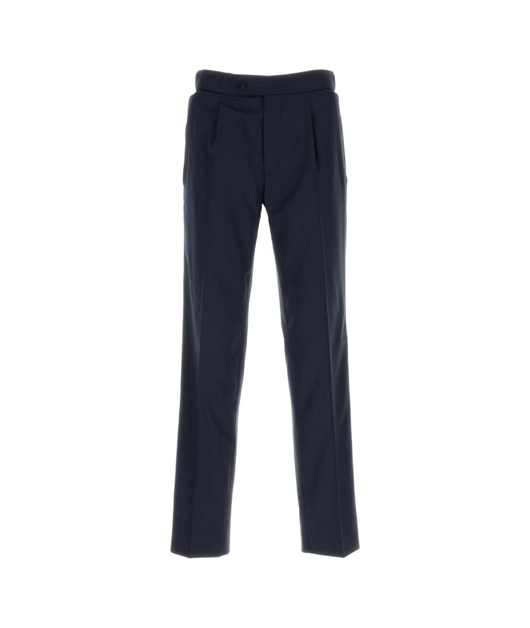 BRIONI Темно-синие шерстяные повседневные брюки, фото 1