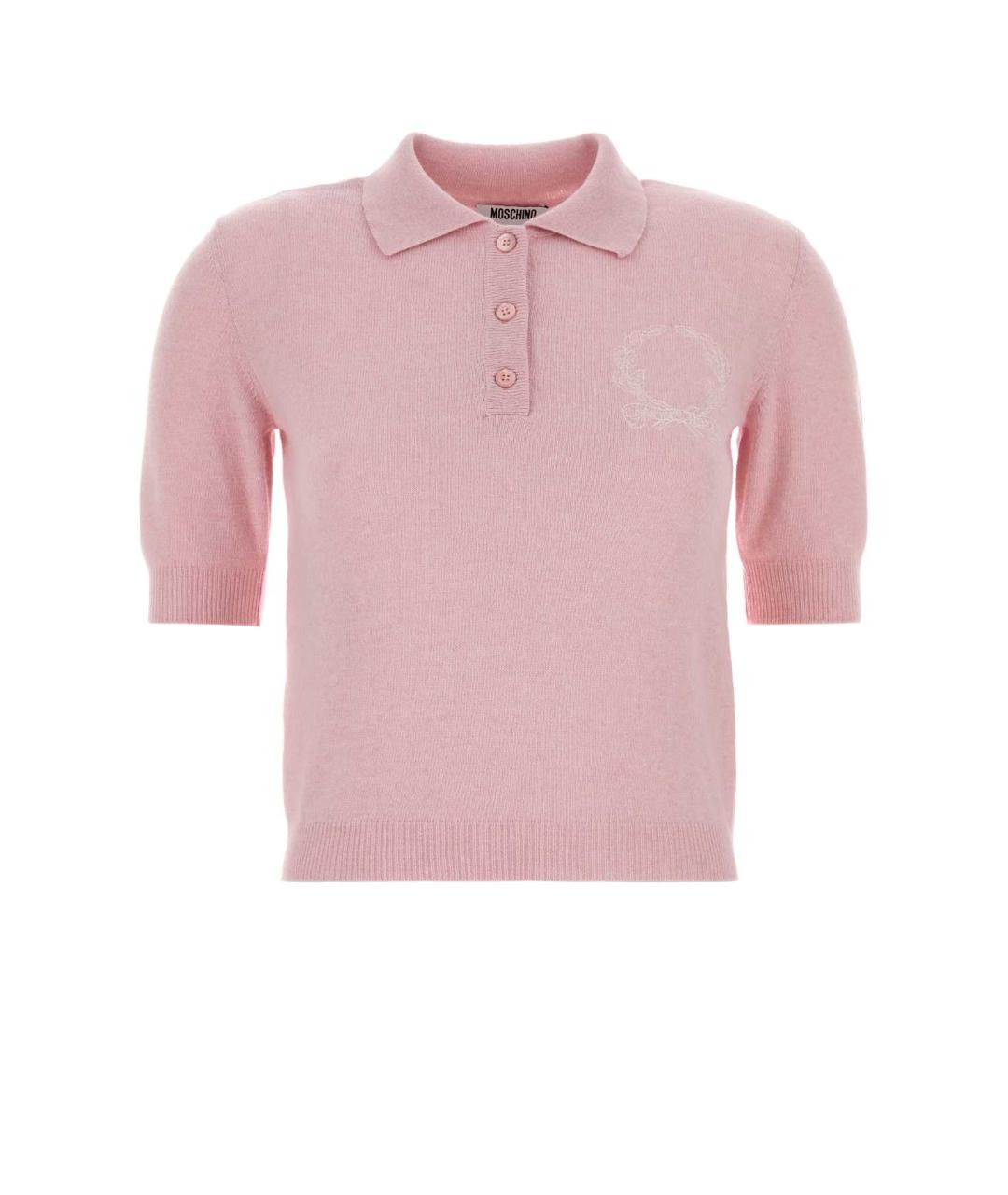 MOSCHINO Розовый вискозный джемпер / свитер, фото 1