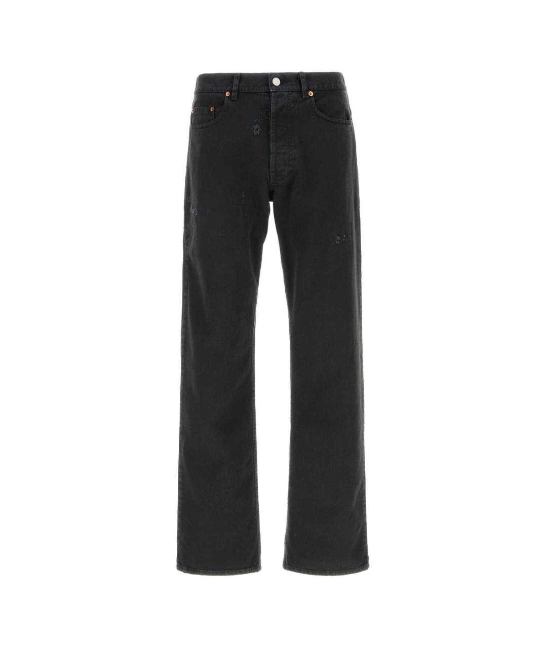 MAGLIANO Черные хлопковые прямые джинсы, фото 1