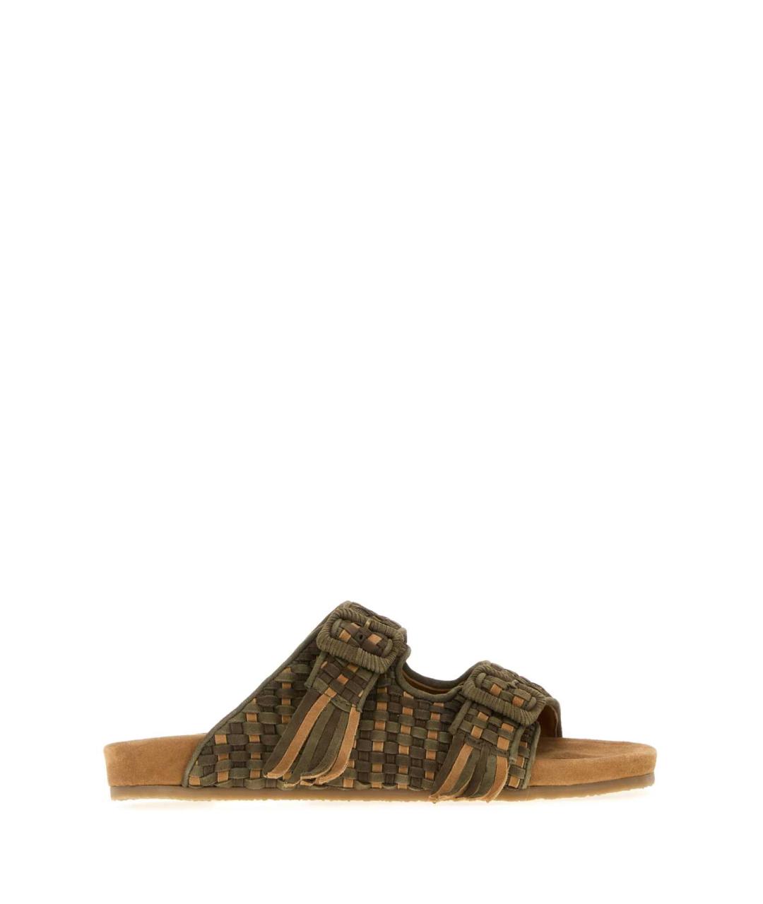 BAZISZT Мульти замшевые шлепанцы, фото 1