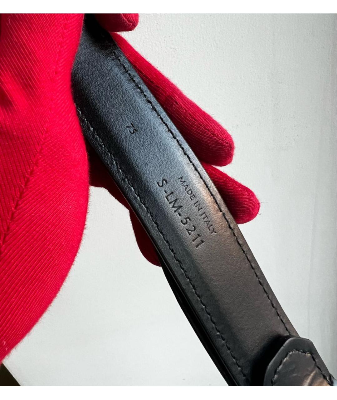 CELINE Черный кожаный ремень, фото 8