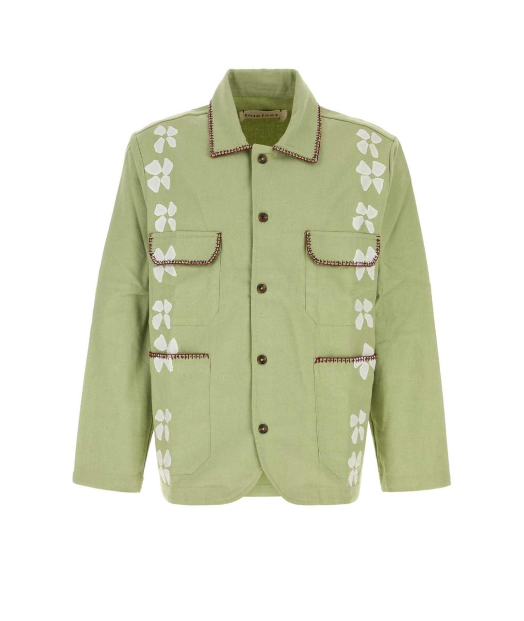 BAZISZT Зеленый хлопковый пиджак, фото 1