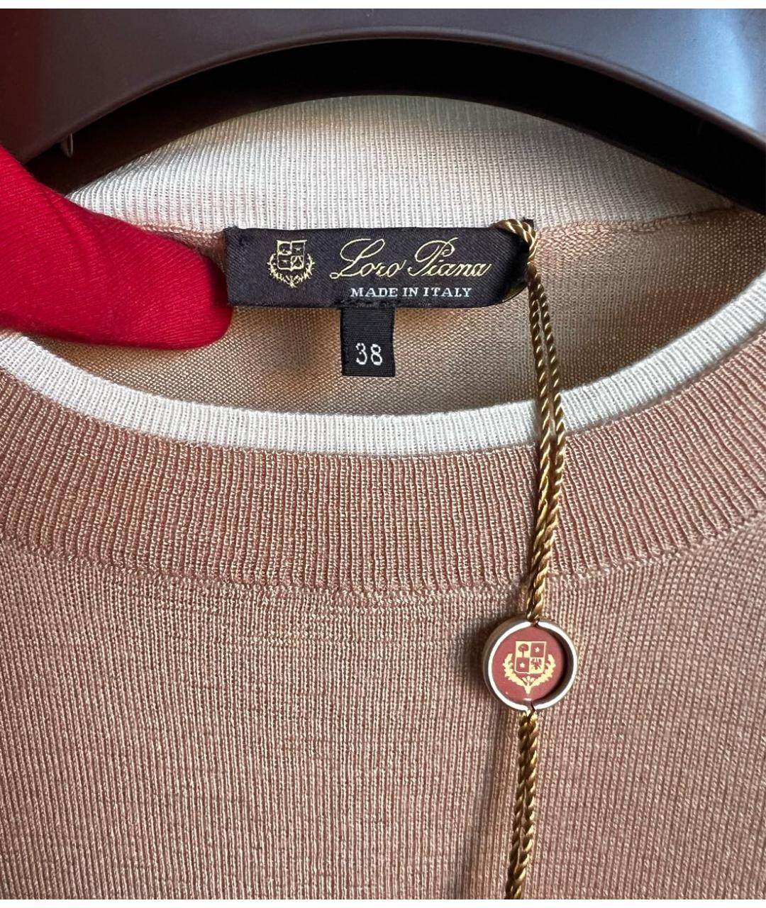 LORO PIANA Бежевый кашемировый джемпер / свитер, фото 7