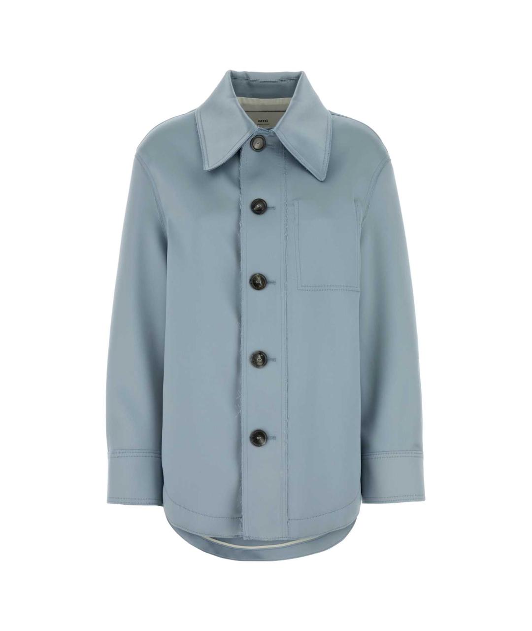 Ami Paris Голубая полиэстеровая куртка, фото 1