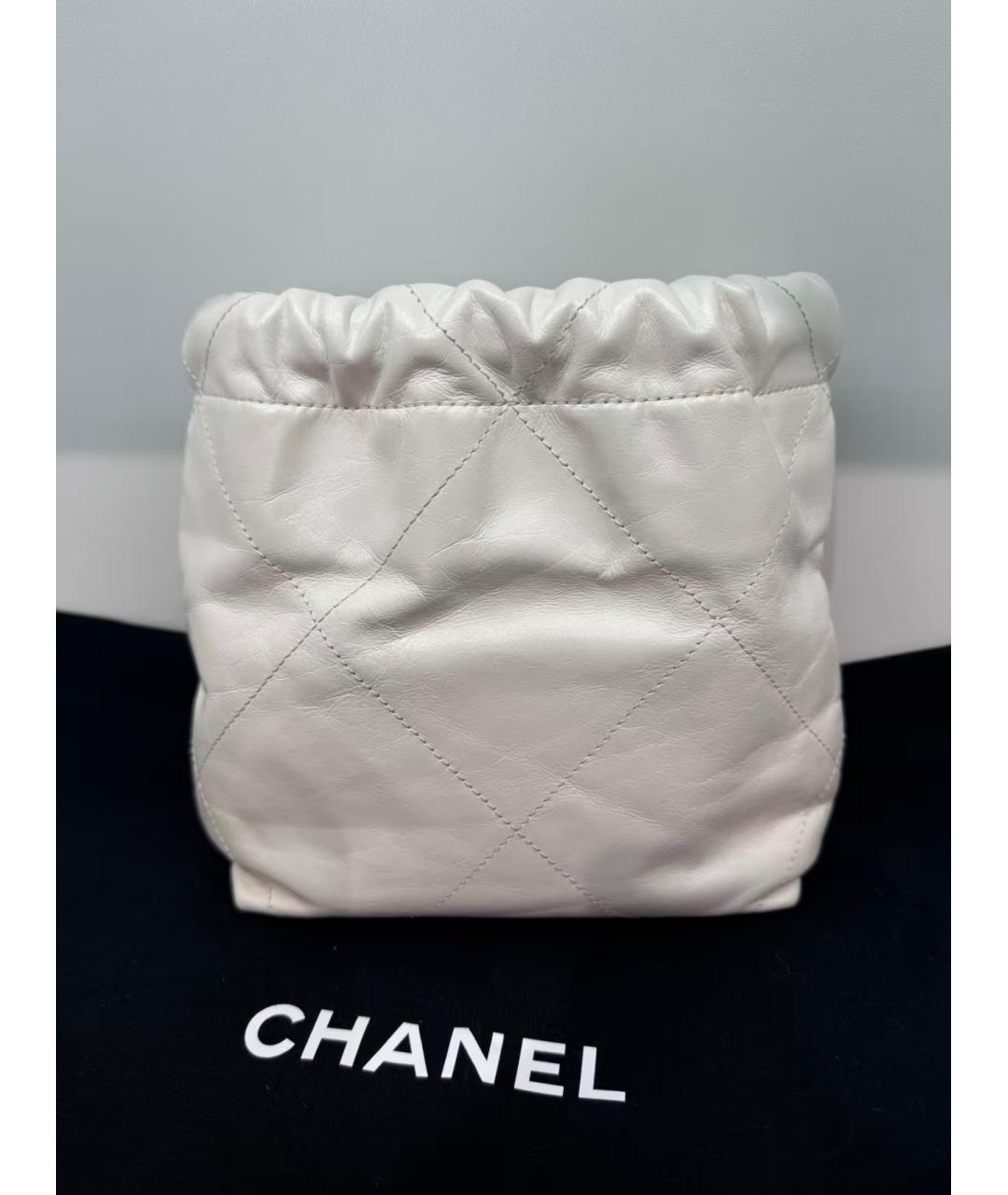 CHANEL Белая кожаная сумка через плечо, фото 2