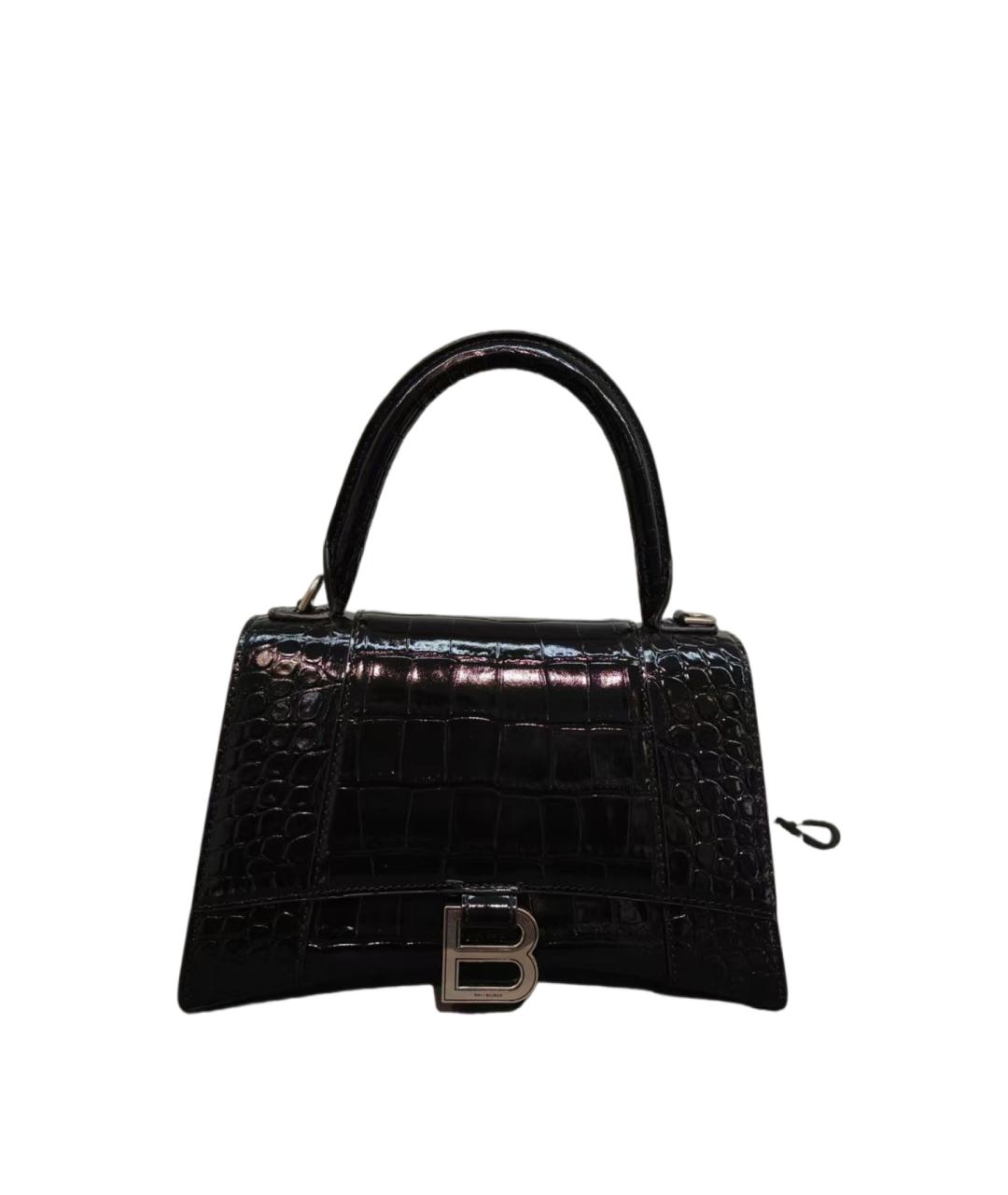 BALENCIAGA Черная кожаная сумка через плечо, фото 7