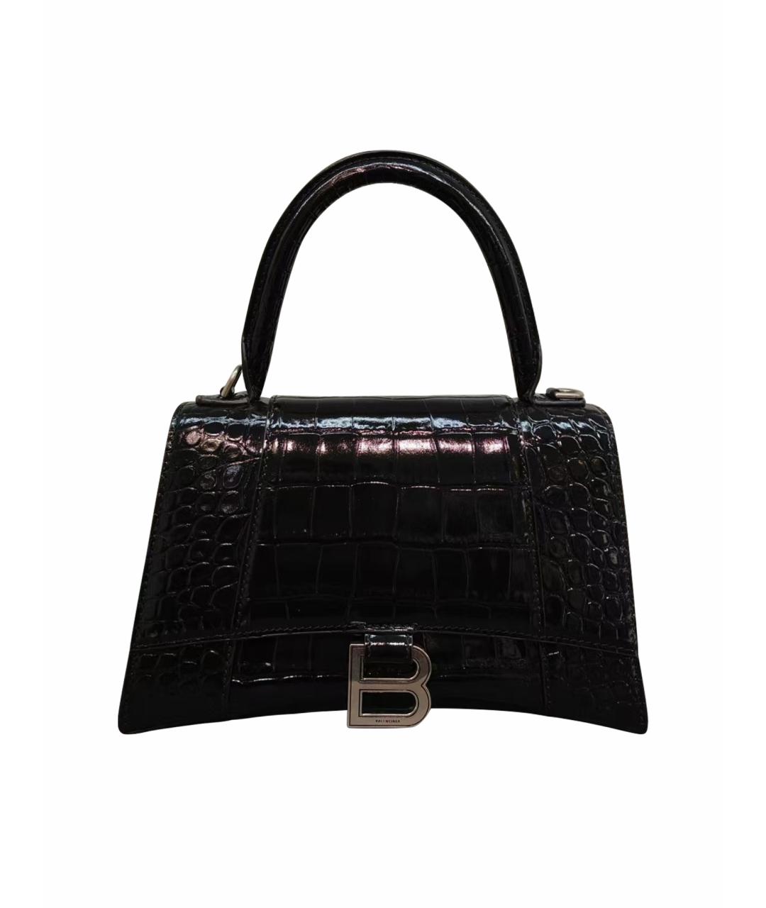 BALENCIAGA Черная кожаная сумка через плечо, фото 1