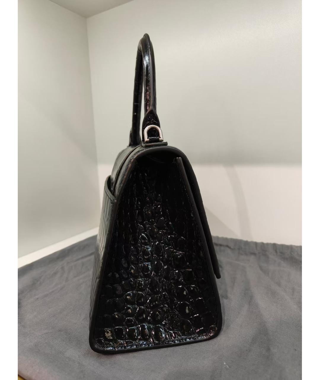 BALENCIAGA Черная кожаная сумка через плечо, фото 5