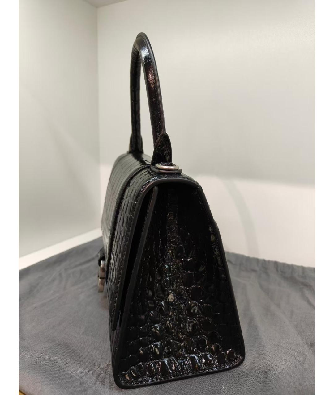 BALENCIAGA Черная кожаная сумка через плечо, фото 4