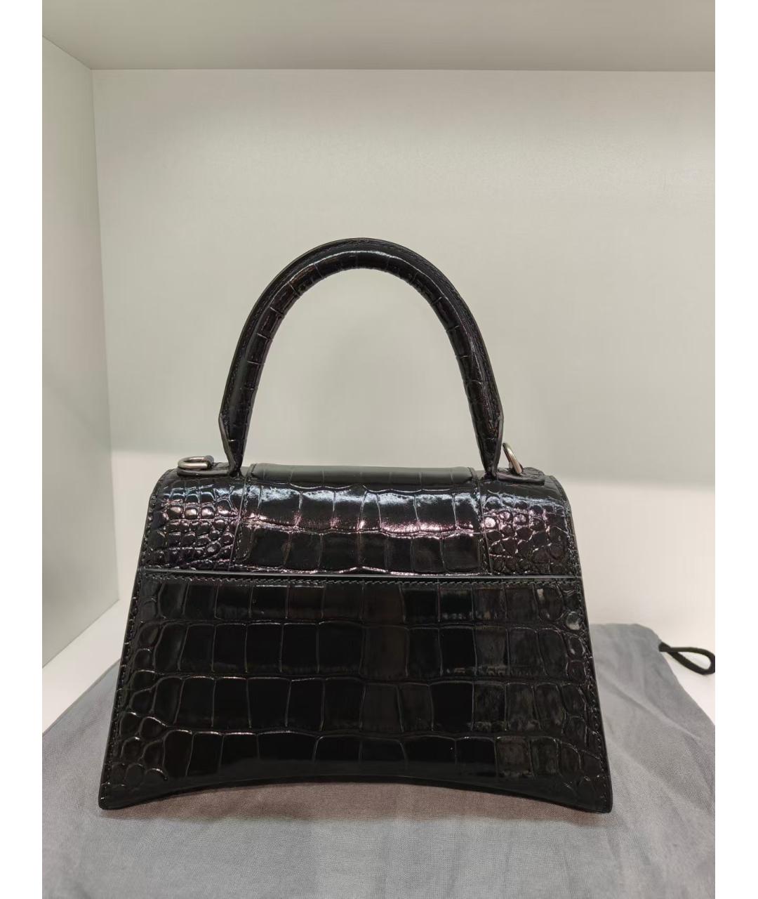 BALENCIAGA Черная кожаная сумка через плечо, фото 3