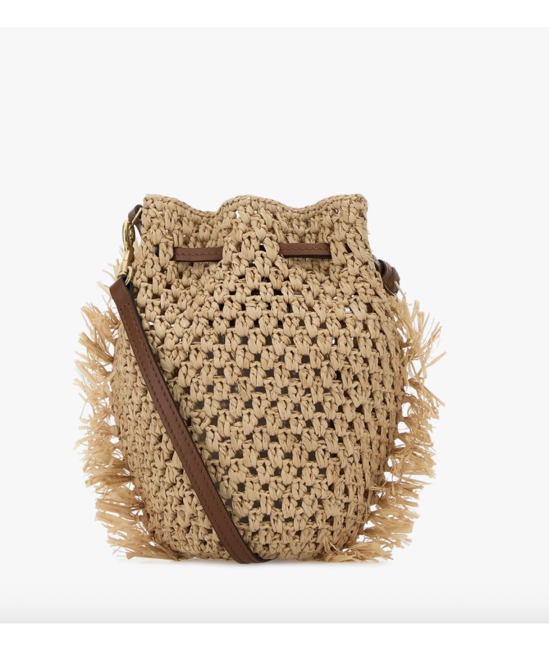 ANYA HINDMARCH Бежевая пелетеная сумка через плечо, фото 2