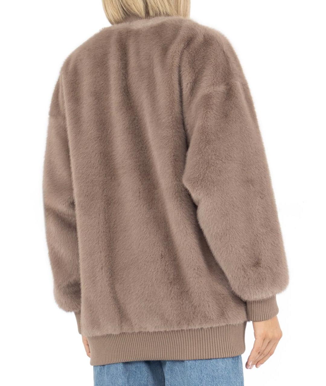 P.A.R.O.S.H. Бежевая полиэстеровая шуба, фото 2