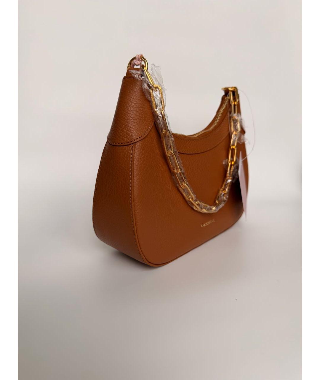 COCCINELLE Коричневая кожаная сумка через плечо, фото 2