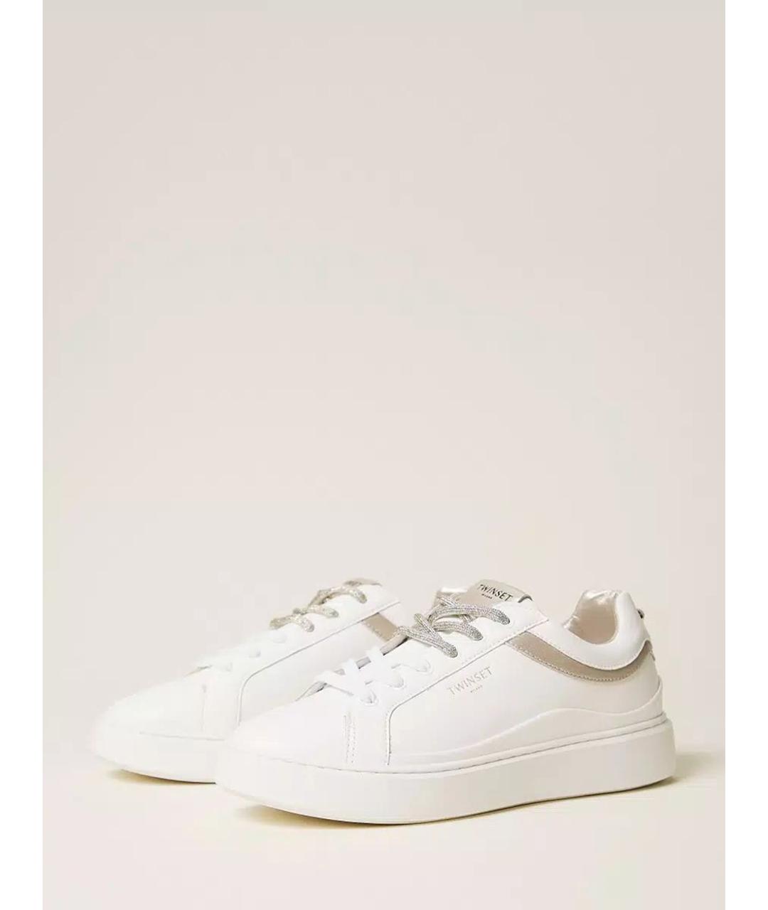 TWIN-SET Белые синтетические кроссовки, фото 3