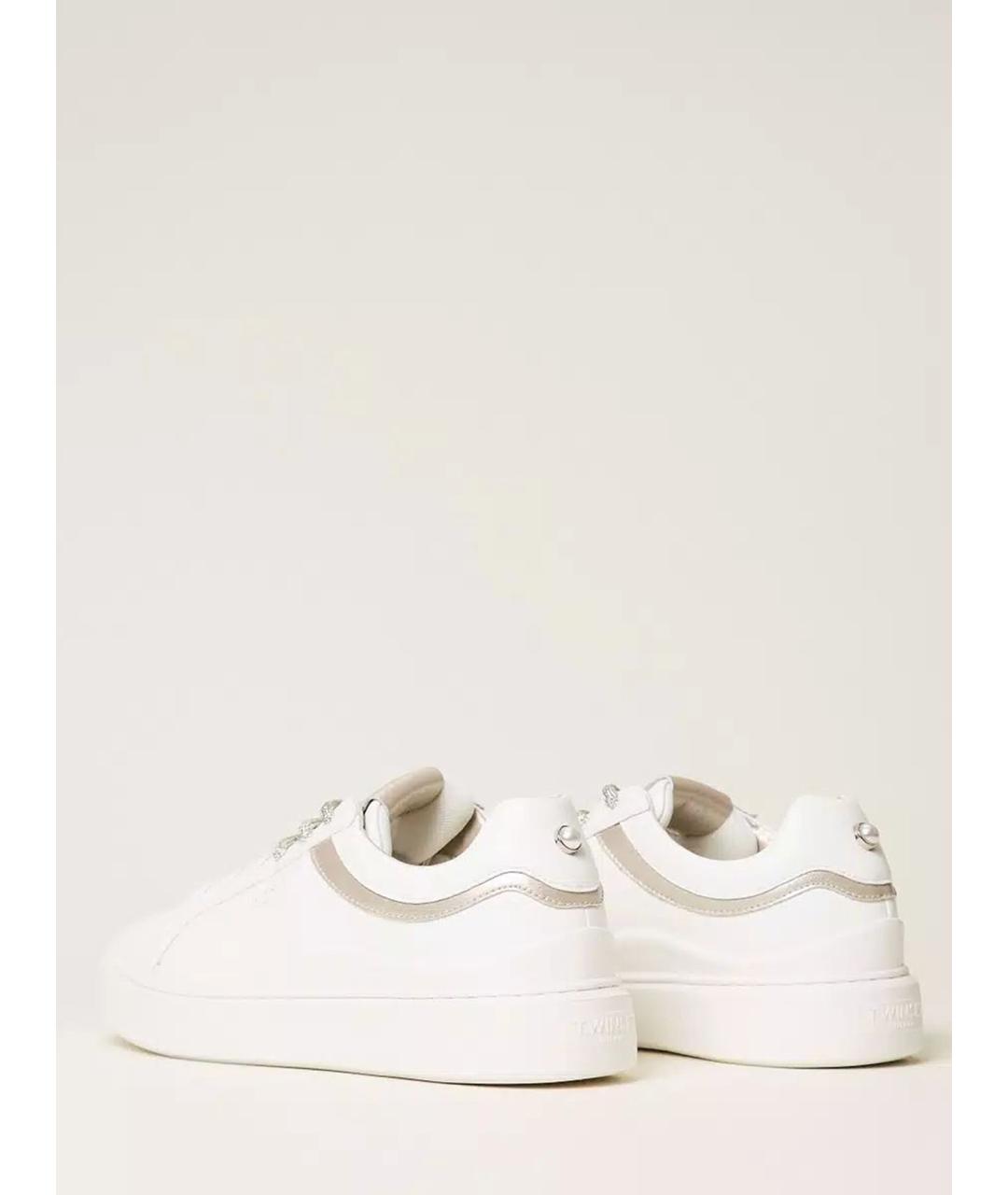 TWIN-SET Белые синтетические кроссовки, фото 4