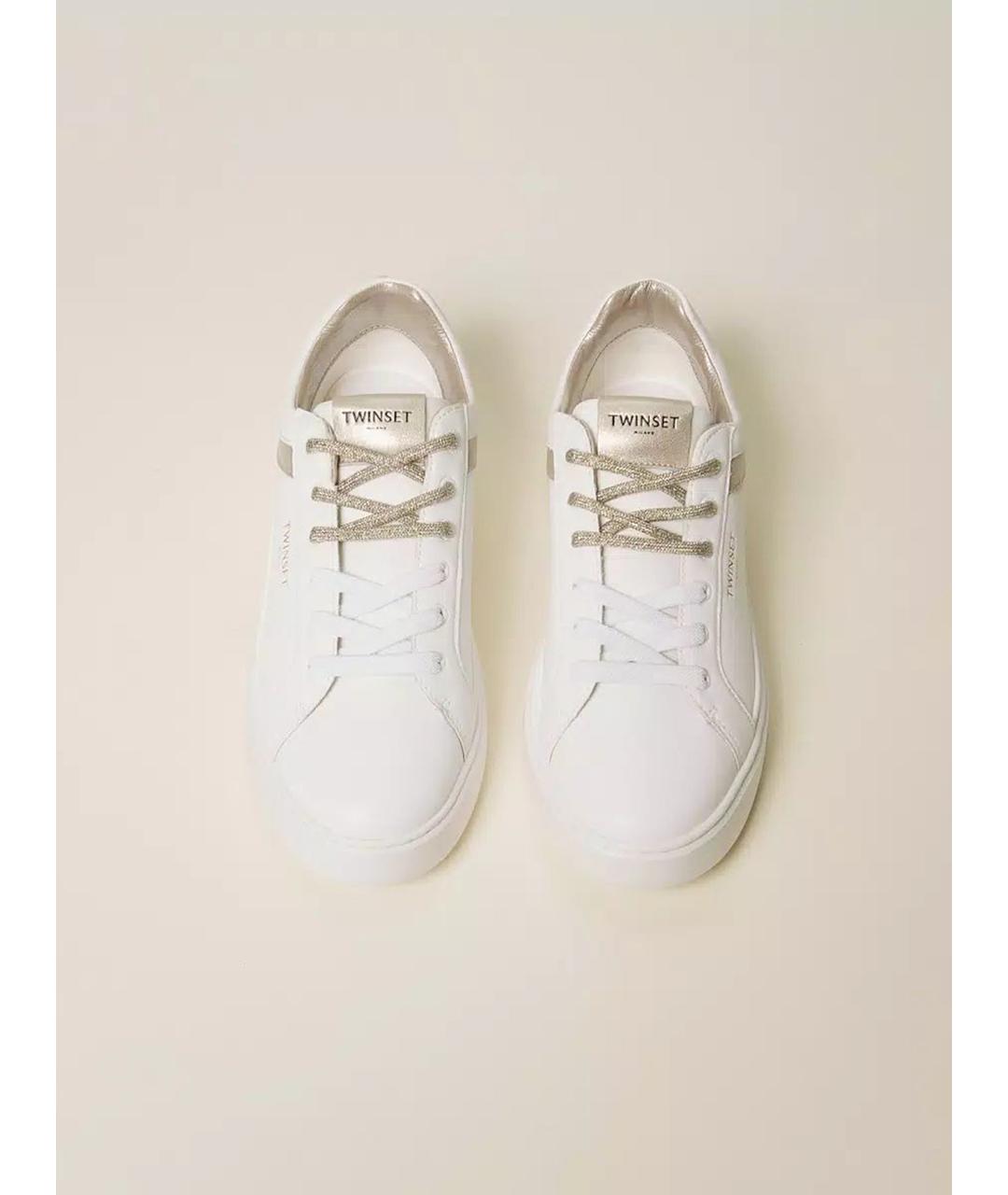 TWIN-SET Белые синтетические кроссовки, фото 5