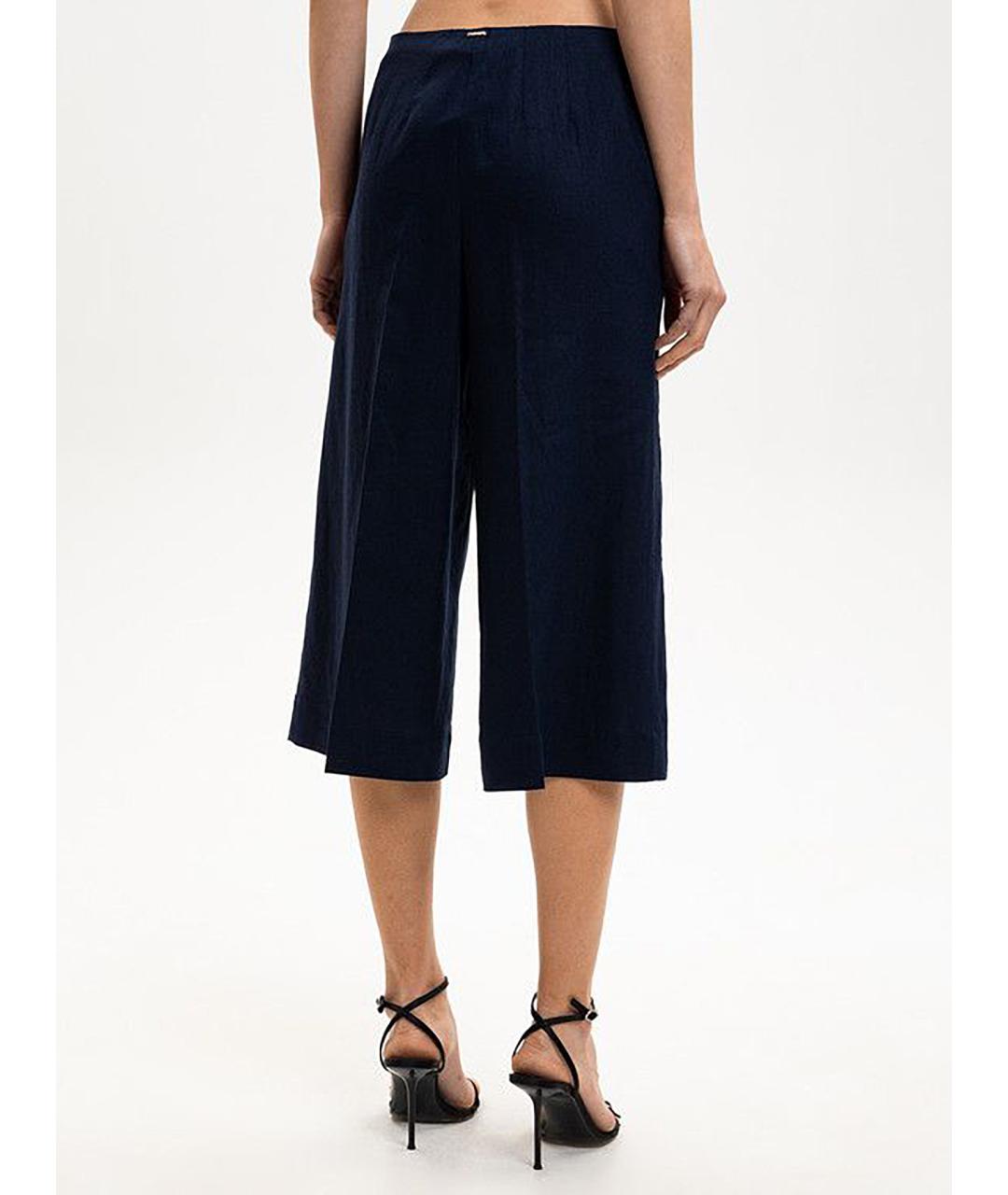 TWIN-SET Синие льняные кюлоты, фото 4