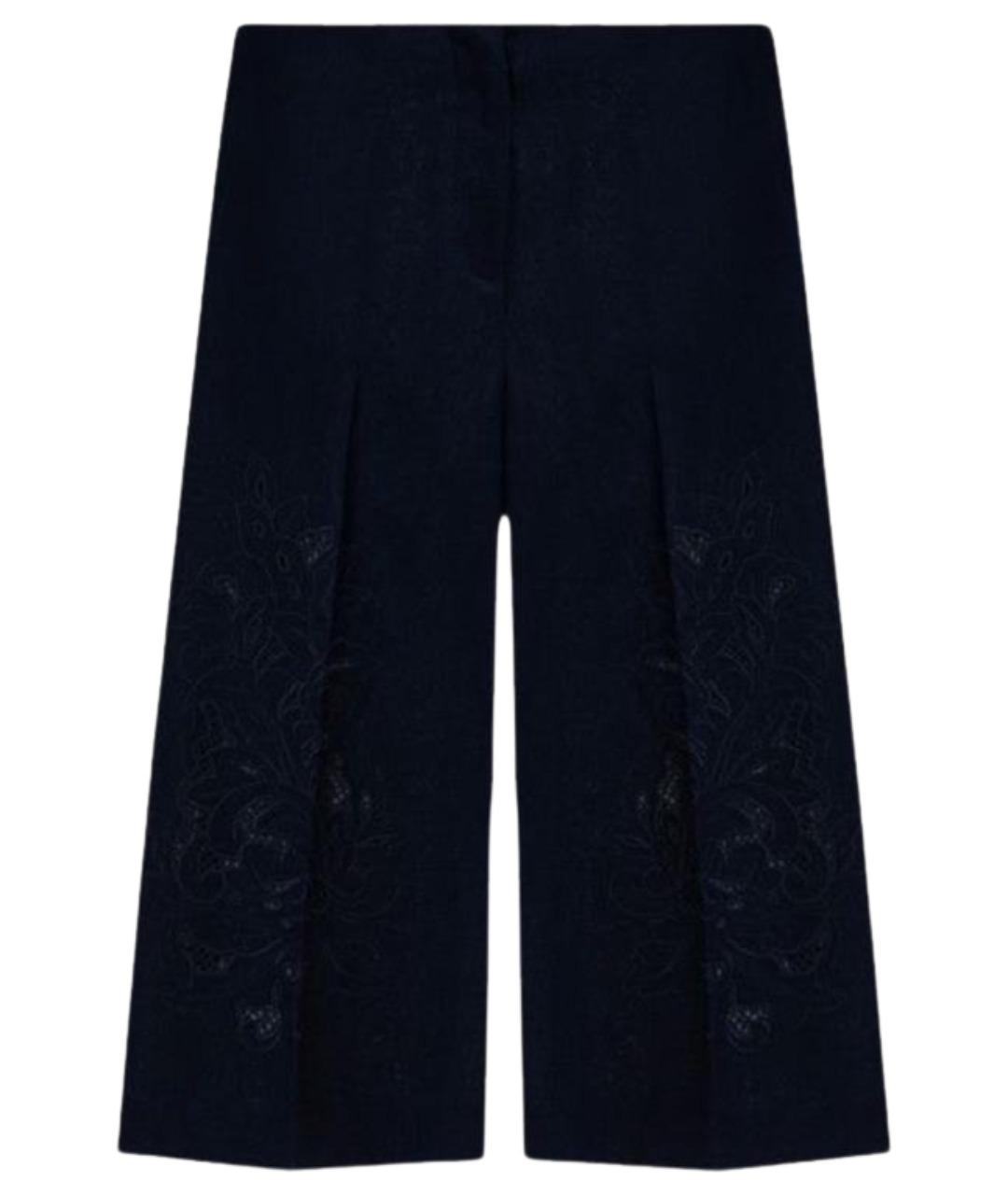 TWIN-SET Синие льняные кюлоты, фото 1