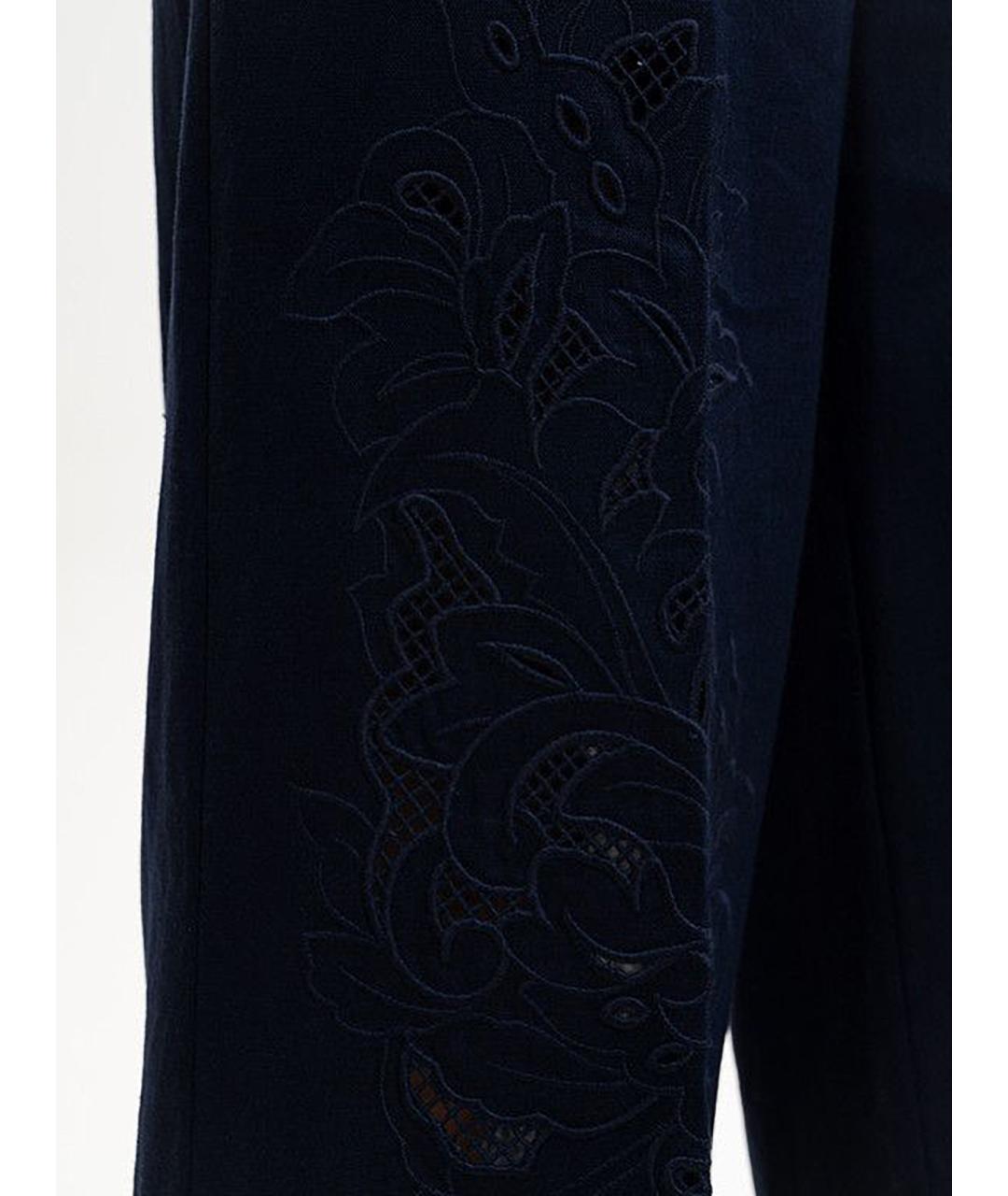 TWIN-SET Синие льняные кюлоты, фото 5