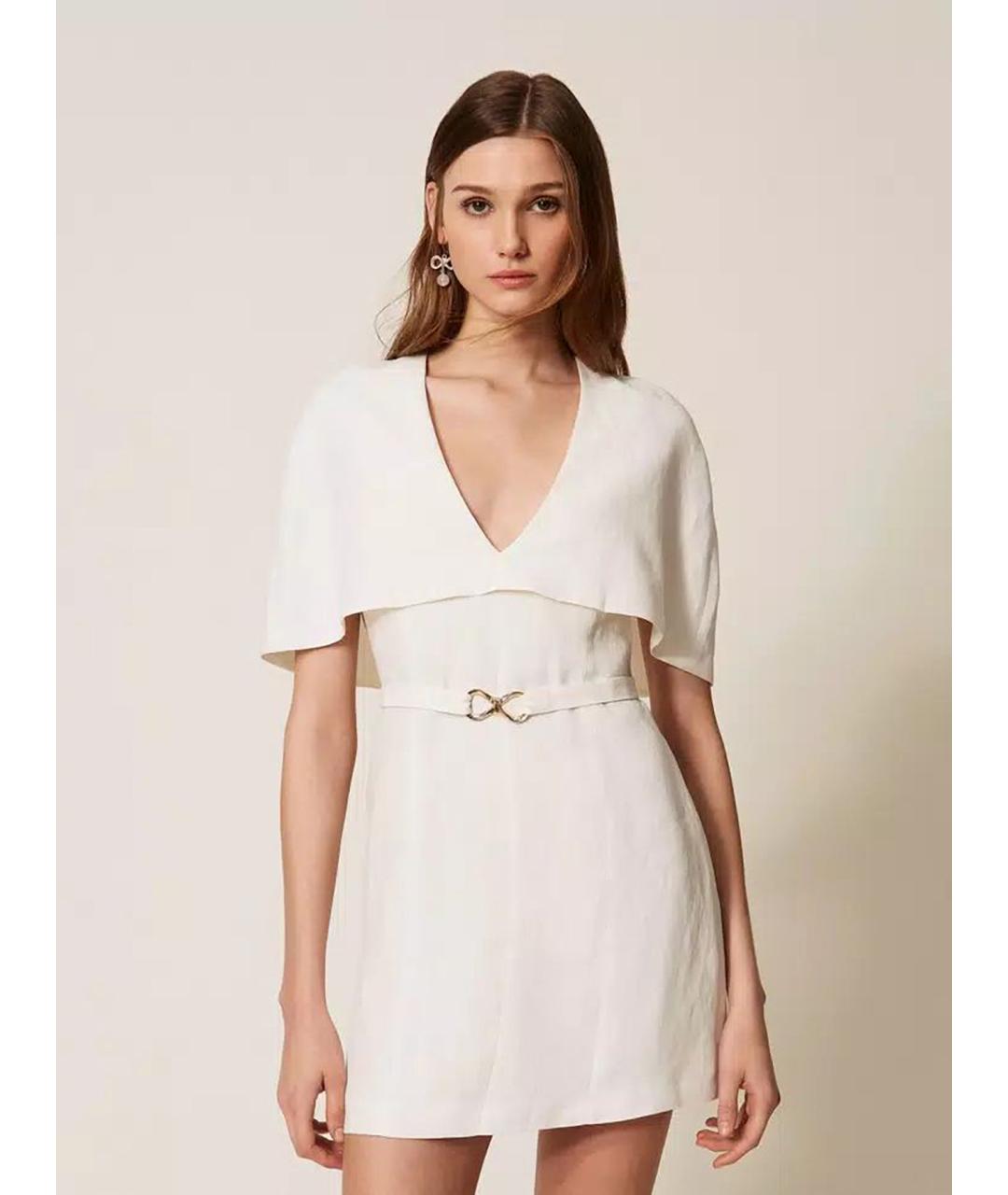 TWIN-SET Льняное повседневное платье, фото 2