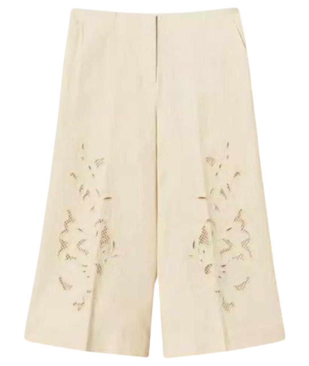 TWIN-SET Бежевые хлопковые кюлоты, фото 1