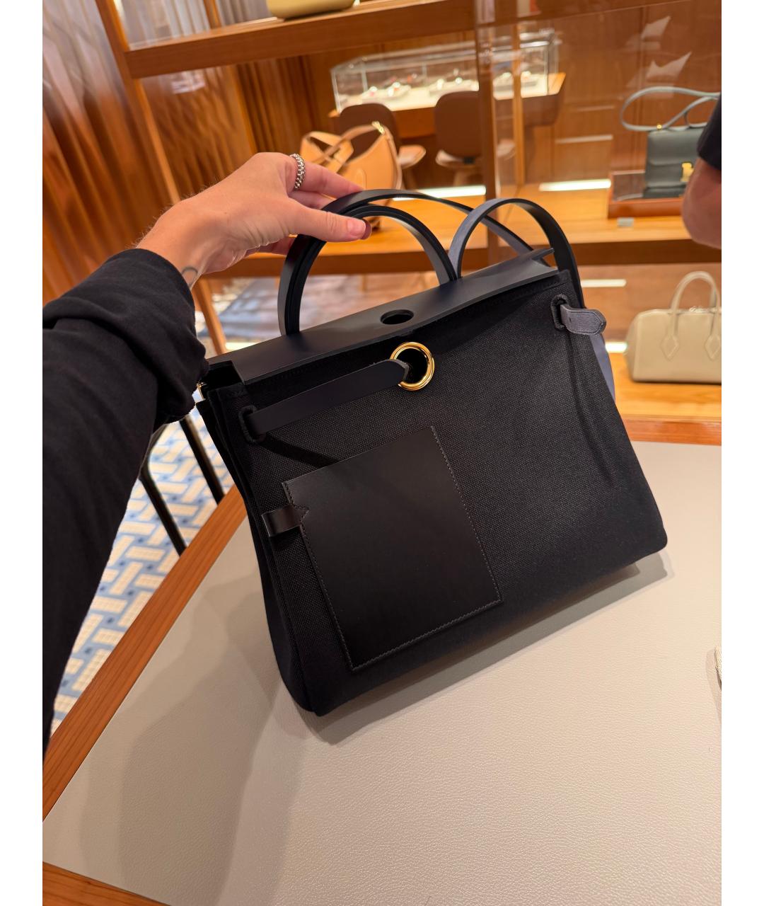 HERMES Черная сумка через плечо, фото 3