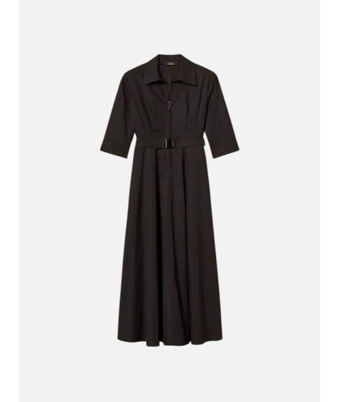 TWIN-SET Черное хлопковое повседневное платье, фото 7