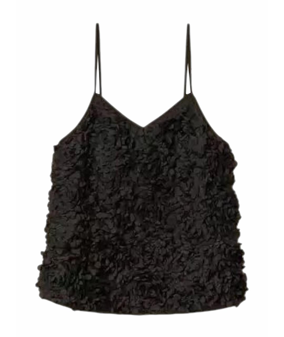 TWIN-SET Черная полиэстеровая майка, фото 1